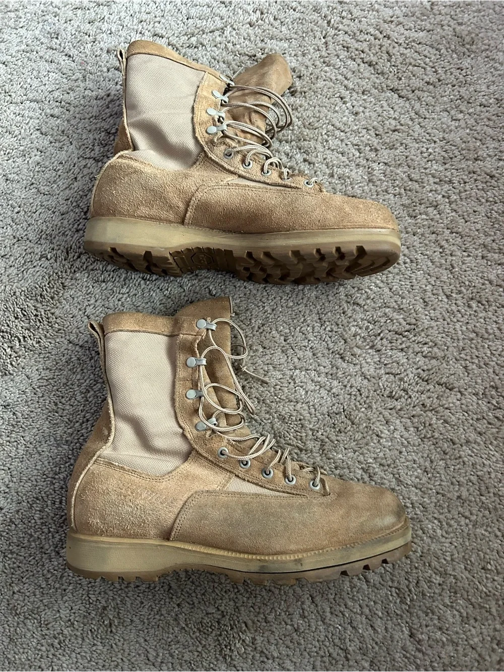 Men's Tan Suede Tactical Boots